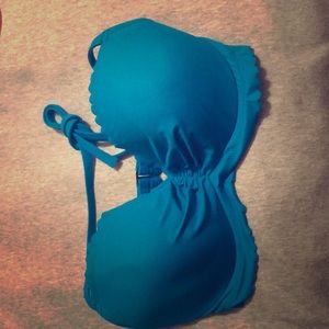NWOT Victoria’s Secret Bikini top  Blue 32DD